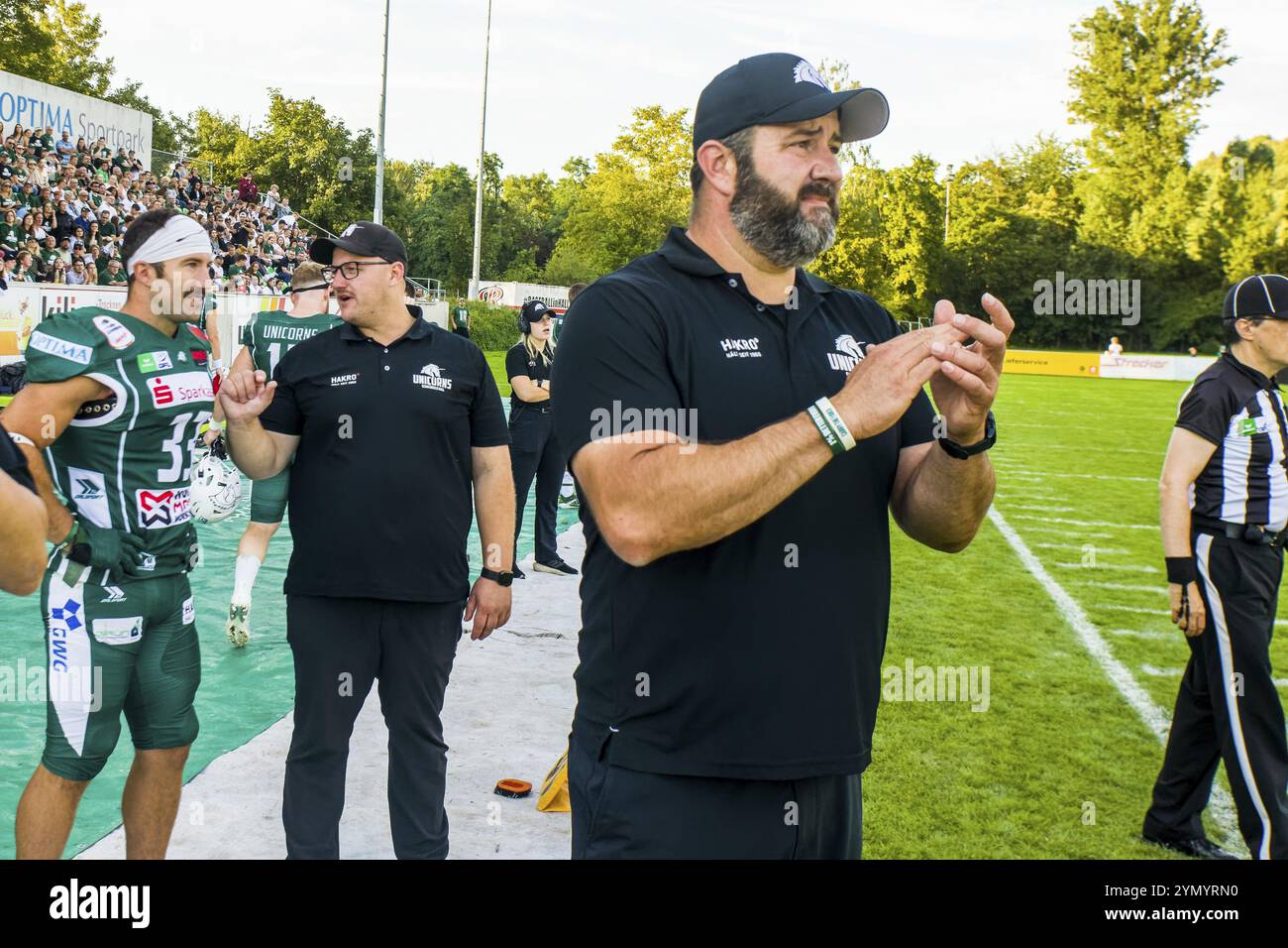 erima GFL; Schwaebisch Hall Einhörner - Saarland Hurricanes im Optima-Sportpark Schwaebisch Hall am 29.Juli 2023 Deutschland, CONTINENT  Stockfoto