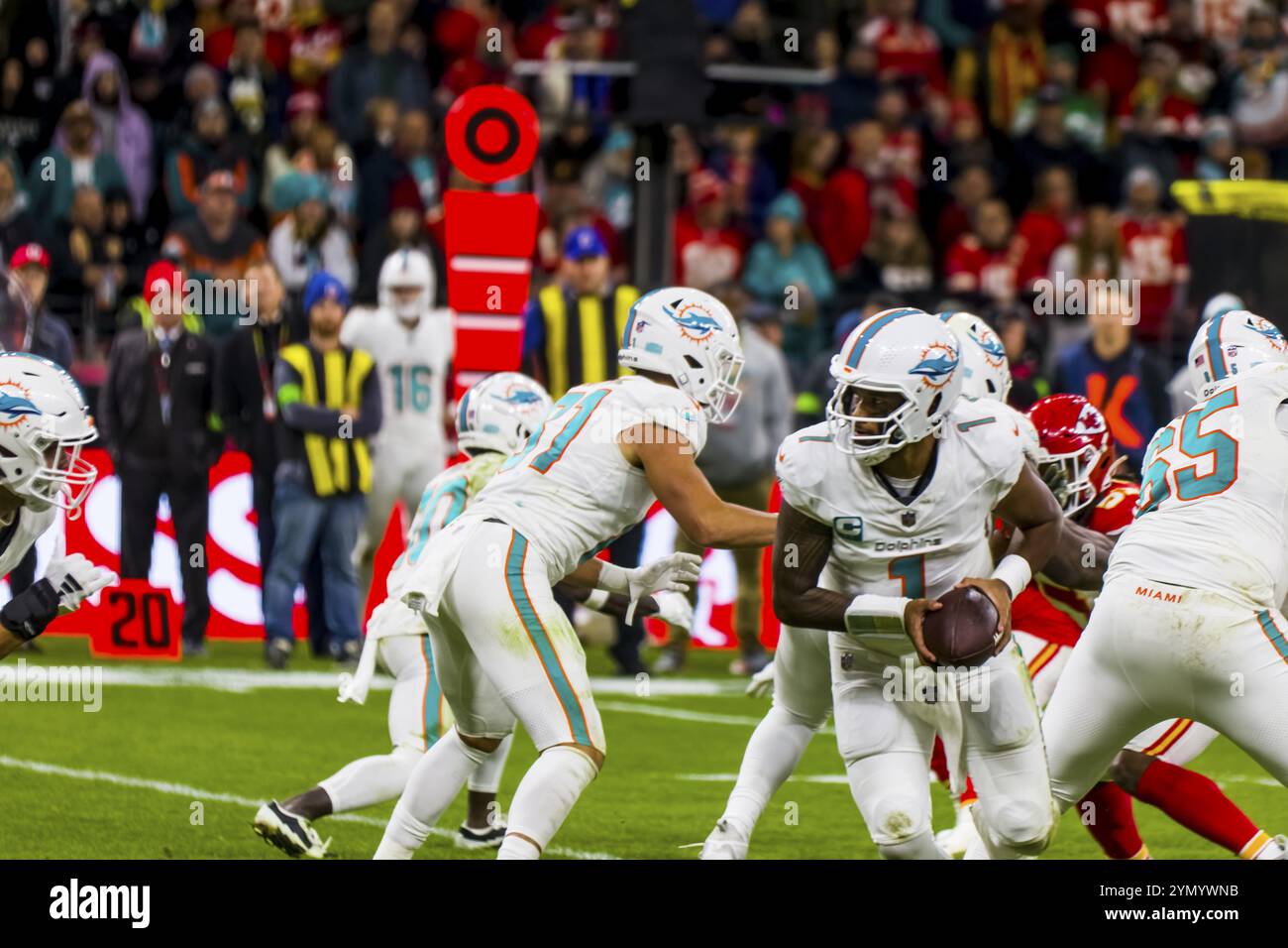 NFL International Series /Game: Miami Dolphins vs. Kansas City Chiefs am 05. November 2023, im Deutsche Bank Park, Frankfurt A.M., Deutschland, Europa Stockfoto