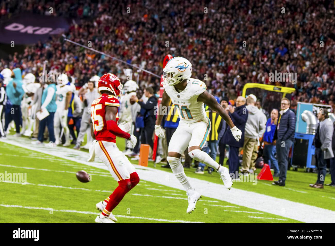 NFL International Series /Game: Miami Dolphins vs. Kansas City Chiefs am 05. November 2023, im Deutsche Bank Park, Frankfurt A.M., Deutschland, Europa Stockfoto