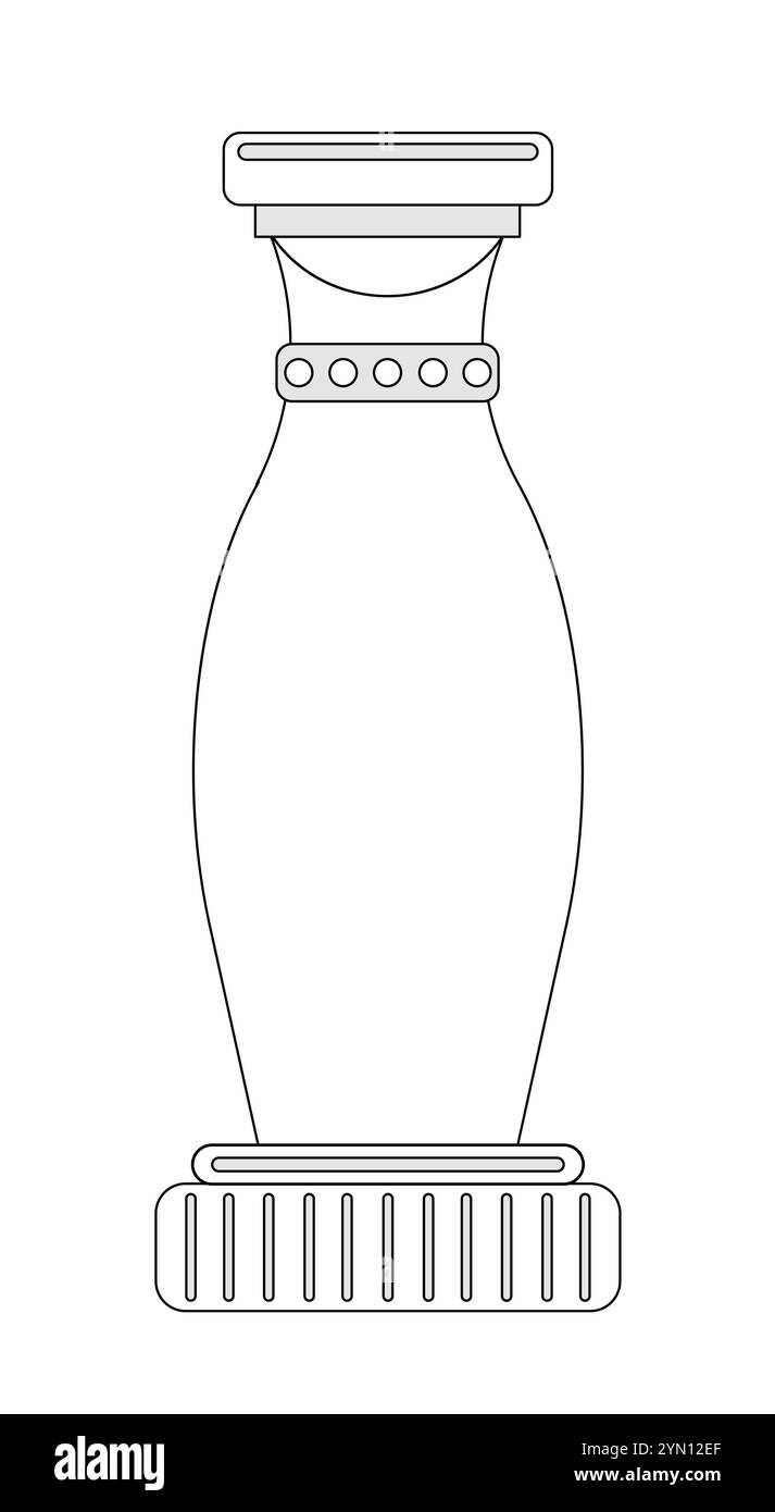 Alte Spaltenumrisse. Antike griechische Architektur, Geschichte und Kultur. Minimalistische Kreativität und Kunst. Historisches Denkmal. Linearer Vektor Stock Vektor