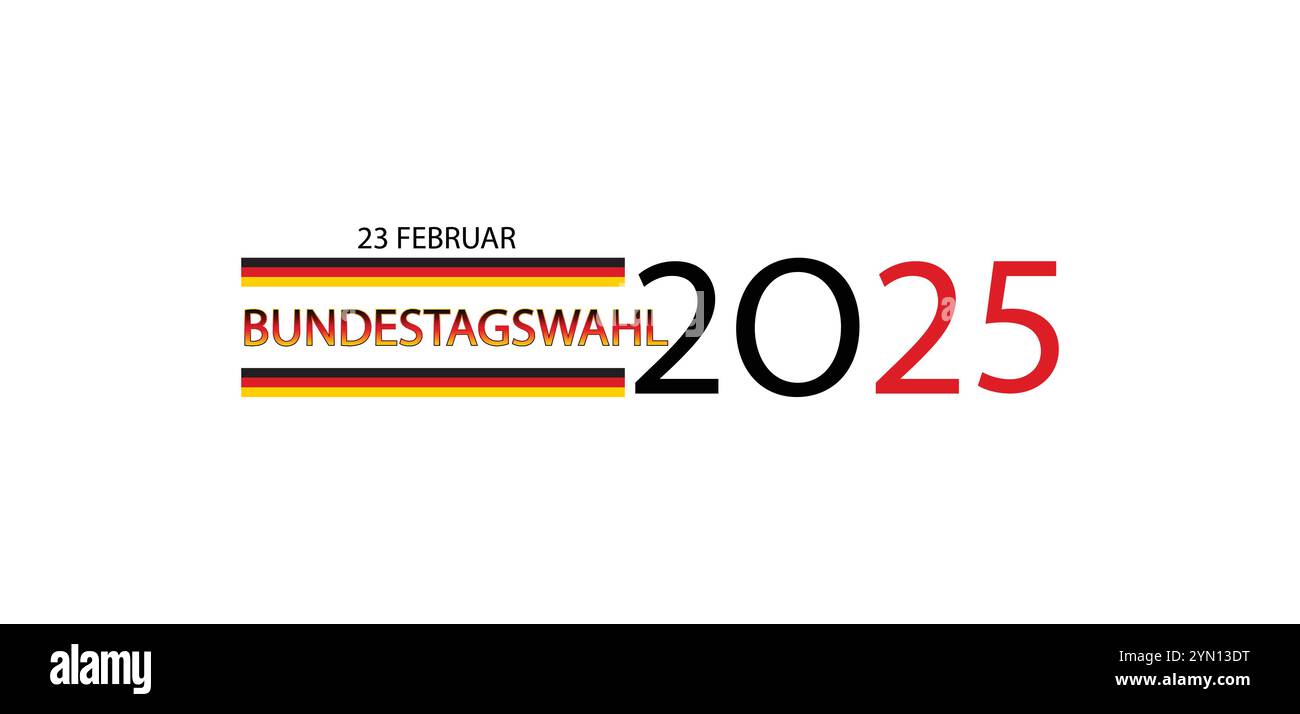 Eine historische Wahl die Bundestagswahl am 23. Februar 2025 Stock Vektor