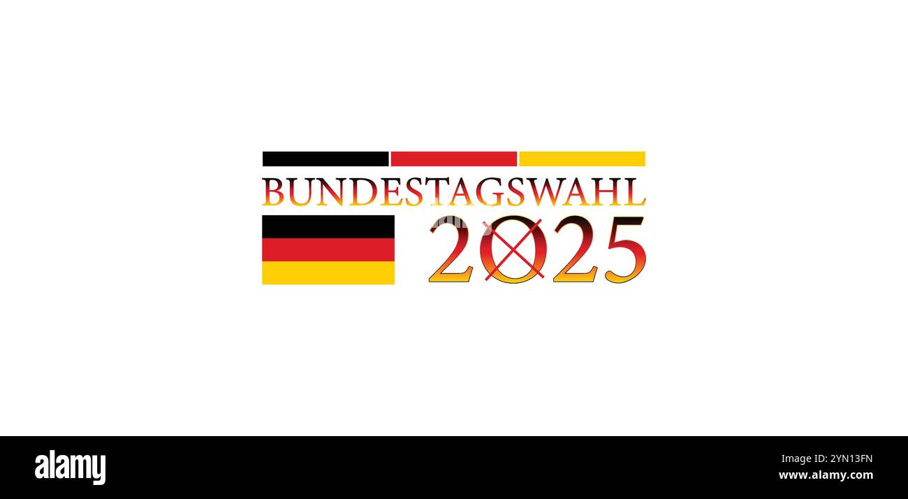 Eine historische Wahl die Bundestagswahl am 23. Februar 2025 Stock Vektor