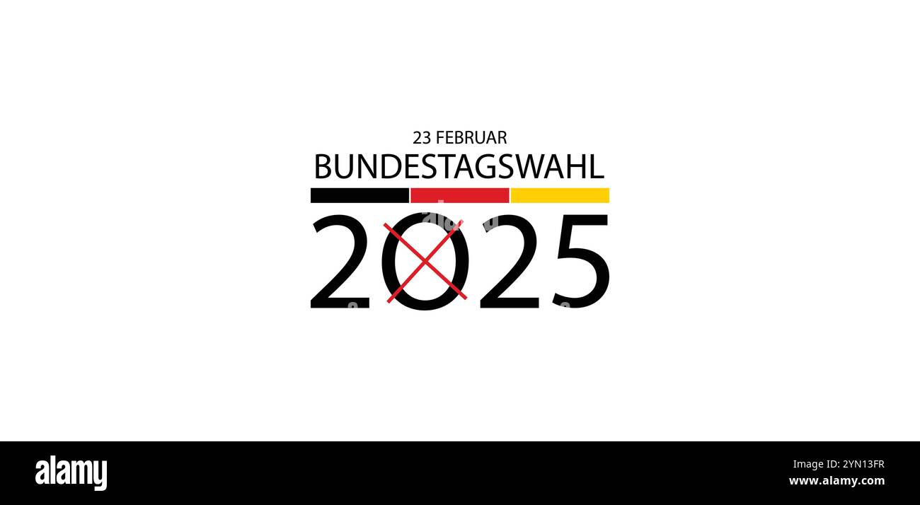 Eine historische Wahl die Bundestagswahl am 23. Februar 2025 Stock Vektor