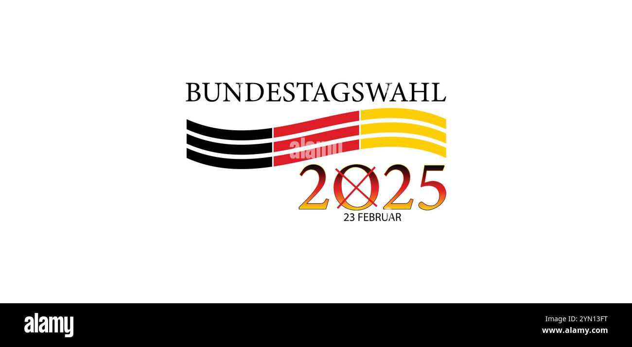 Eine historische Wahl die Bundestagswahl am 23. Februar 2025 Stock Vektor