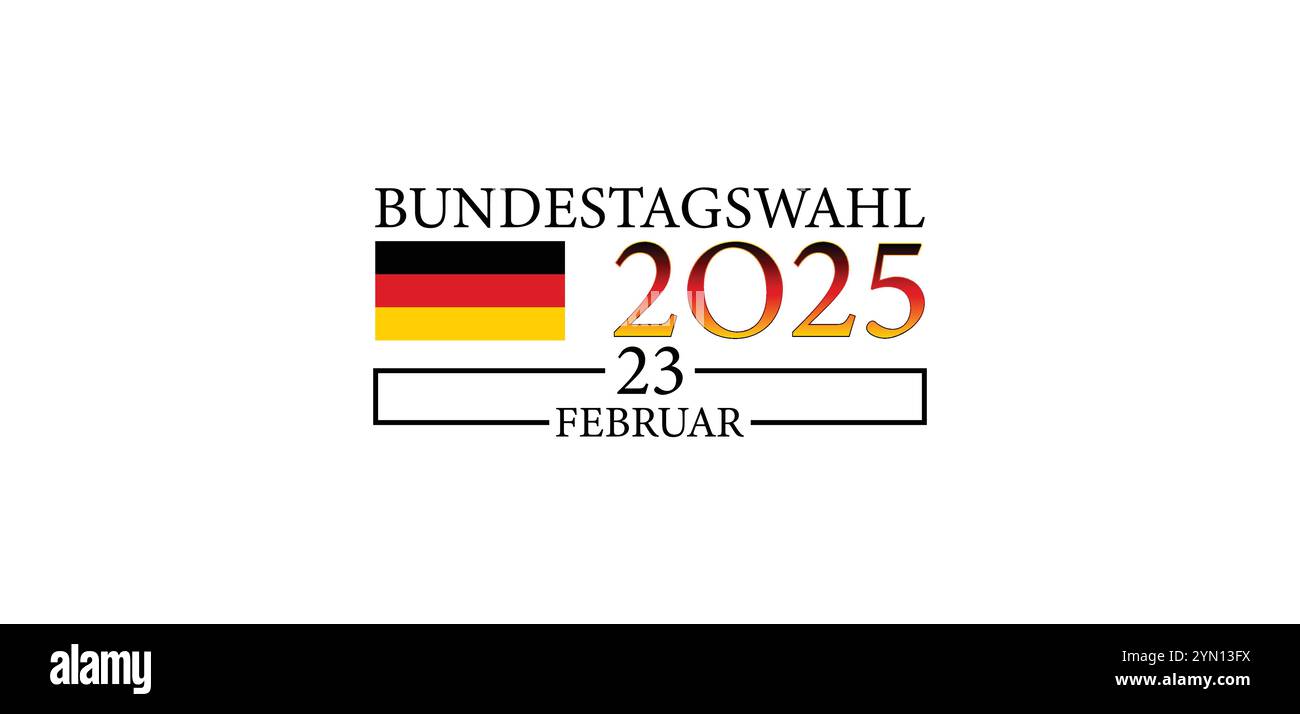 Eine historische Wahl die Bundestagswahl am 23. Februar 2025 Stock Vektor