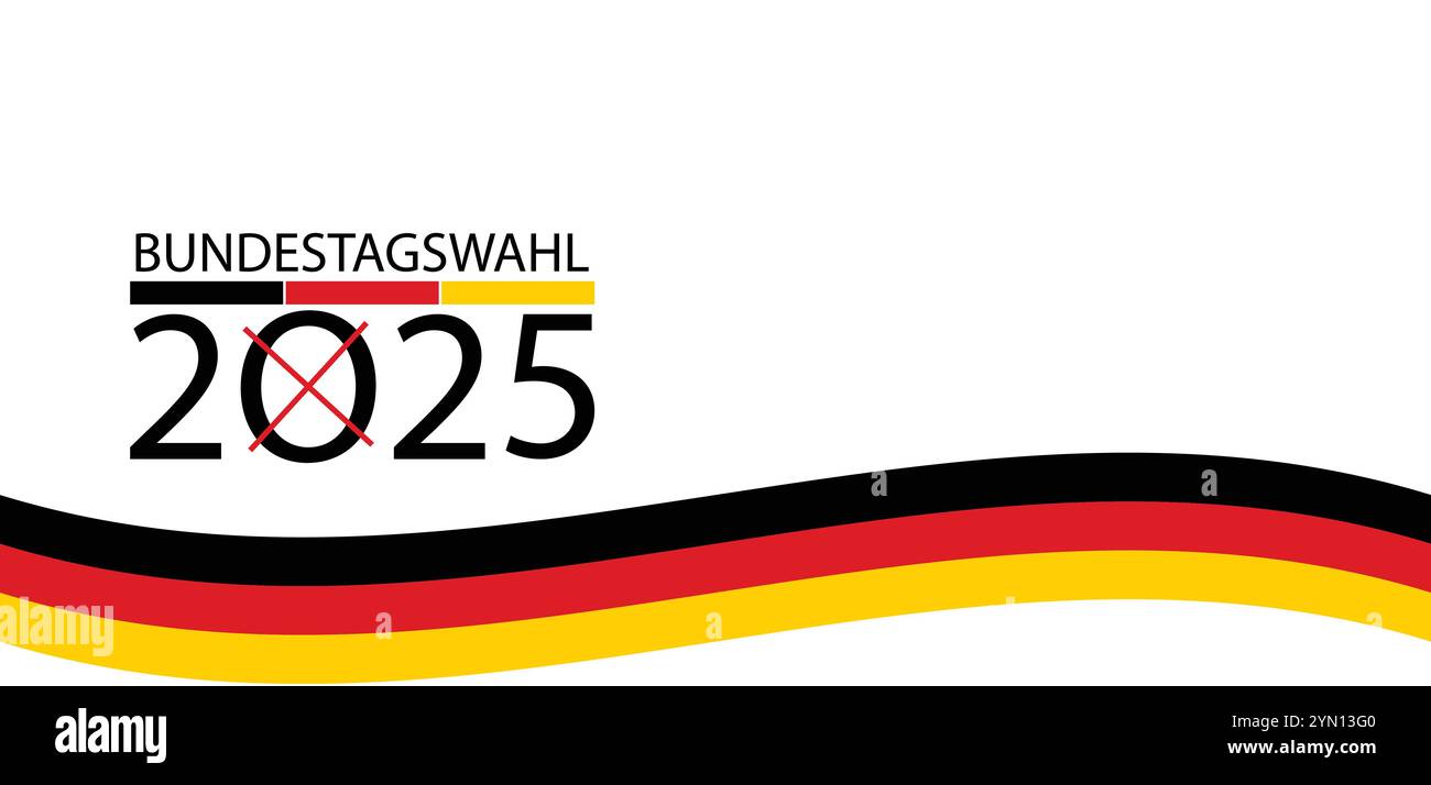 Eine historische Wahl die Bundestagswahl am 23. Februar 2025 Stock Vektor