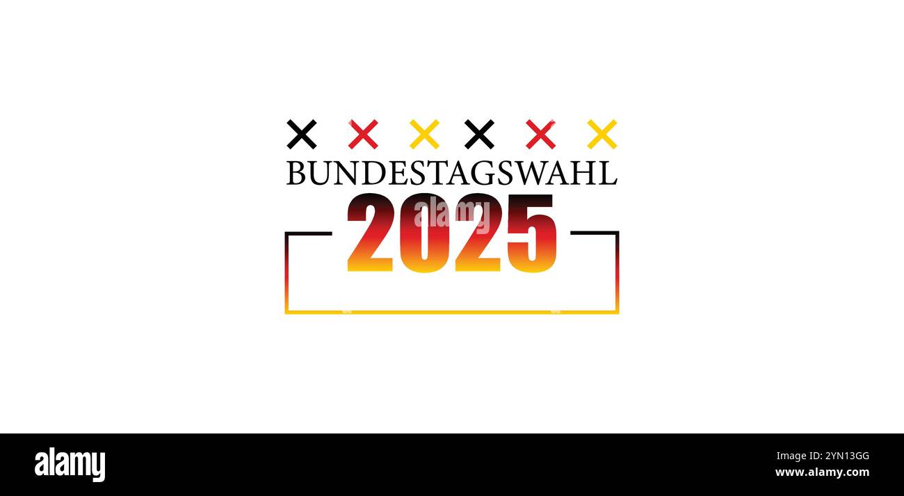Eine historische Wahl die Bundestagswahl am 23. Februar 2025 Stock Vektor
