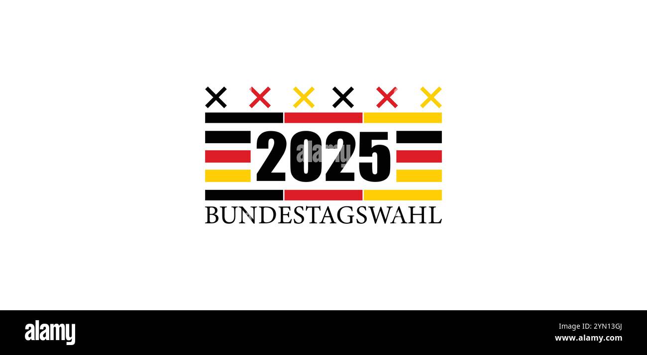 Eine historische Wahl die Bundestagswahl am 23. Februar 2025 Stock Vektor