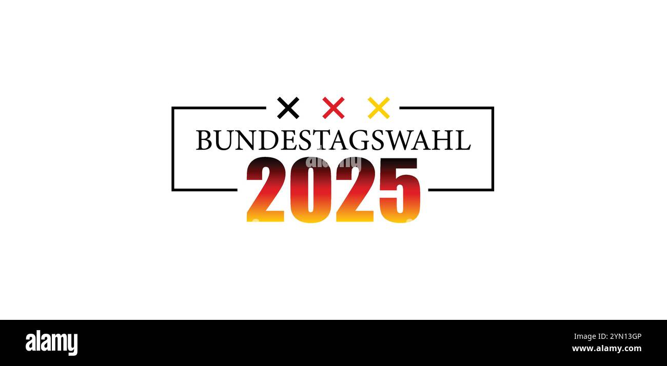 Eine historische Wahl die Bundestagswahl am 23. Februar 2025 Stock Vektor