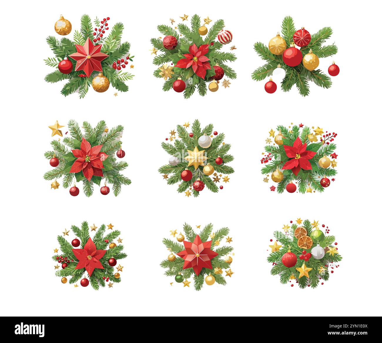 Klassischer weier weihnachtsstern Stock-Vektorgrafiken kaufen - Alamy