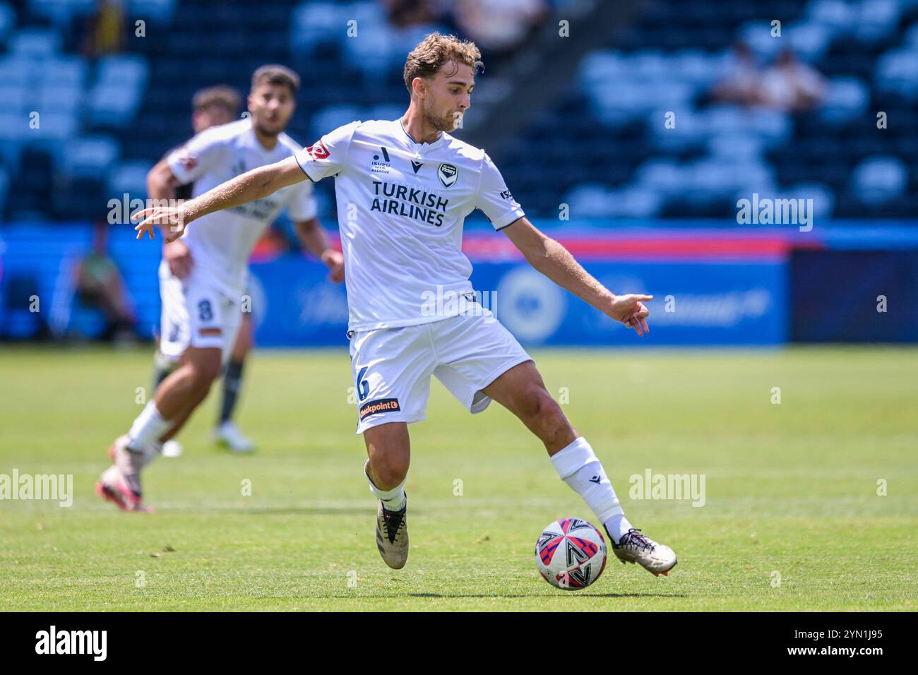 Paddington, Australien. November 2024. Ryan Graham Pun Teague of Melbourne Victory wurde während des fünften Runde-Spiels der Isuzu UTE A-League 2024-25 zwischen Wellington Phoenix FC und Melbourne Victory FC im Allianz Stadium gezeigt. Endpunktzahl Wellington Phoenix 1:0 Melbourne Victory. Quelle: SOPA Images Limited/Alamy Live News Stockfoto