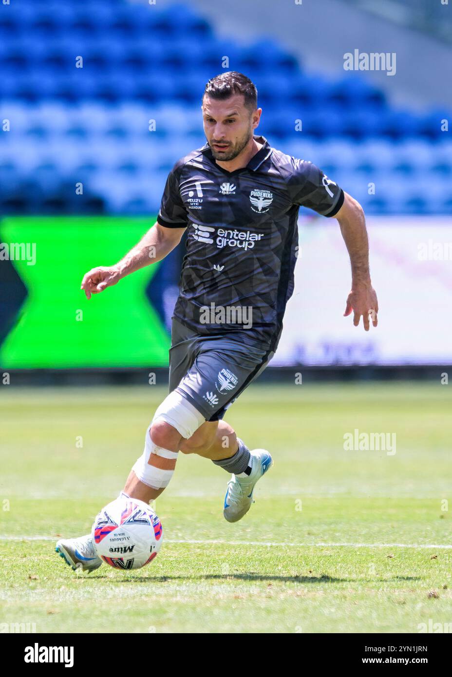 Paddington, Australien. November 2024. Konstantinos Barbarouses von Wellington Phoenix FCseen in Aktion während des fünften Runde-Spiels der Isuzu UTE A-League 2024-25 zwischen Wellington Phoenix FC und Melbourne Victory FC, das im Allianz Stadium ausgetragen wurde. Endpunktzahl Wellington Phoenix 1:0 Melbourne Victory. (Foto: Luis Veniegra/SOPA Images/SIPA USA) Credit: SIPA USA/Alamy Live News Stockfoto