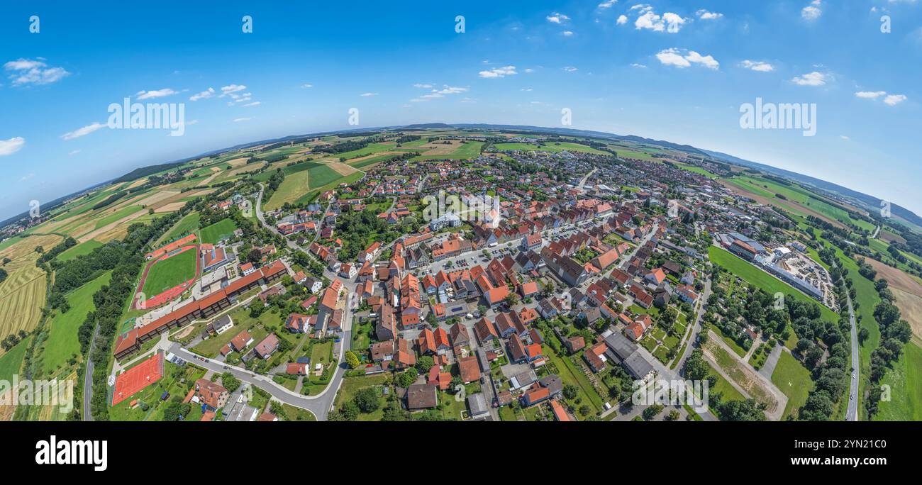 Blick auf die Stadt Freystadt an der Schwarzach in der Oberpfalz in Bayern Stockfoto