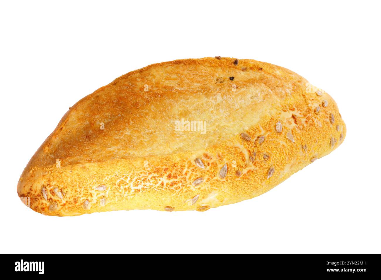 Frischen Laib Brot. Isoliert auf weiß Stockfoto