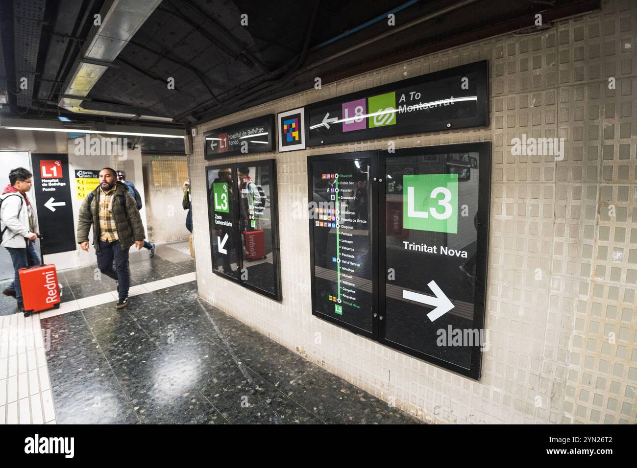 Placa Espanya Interchange Stockfoto
