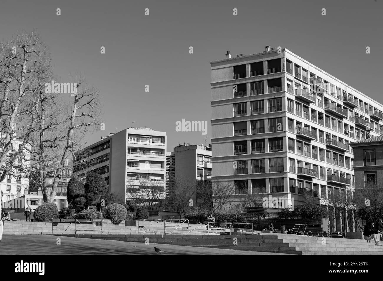 Marseille, Frankreich - 28. Januar 2022: Blick auf die Straße von den zentralen Stadtteilen von Marseille, der Stadt im Süden Frankreichs. Stockfoto