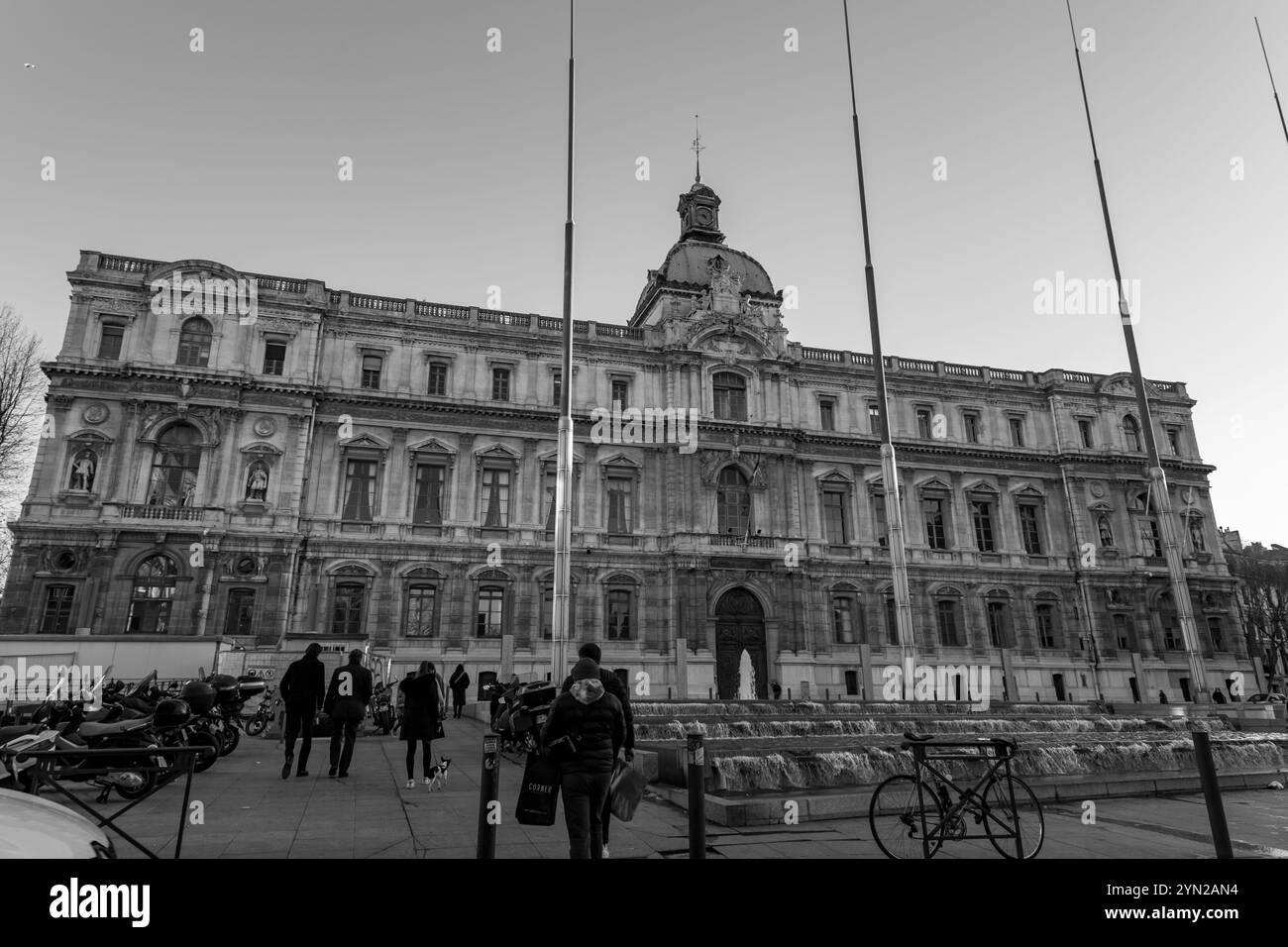 Marseille, Frankreich - 28. Januar 2022: Die Fassade des Rathauses von Marseille, Frankreich. Stockfoto