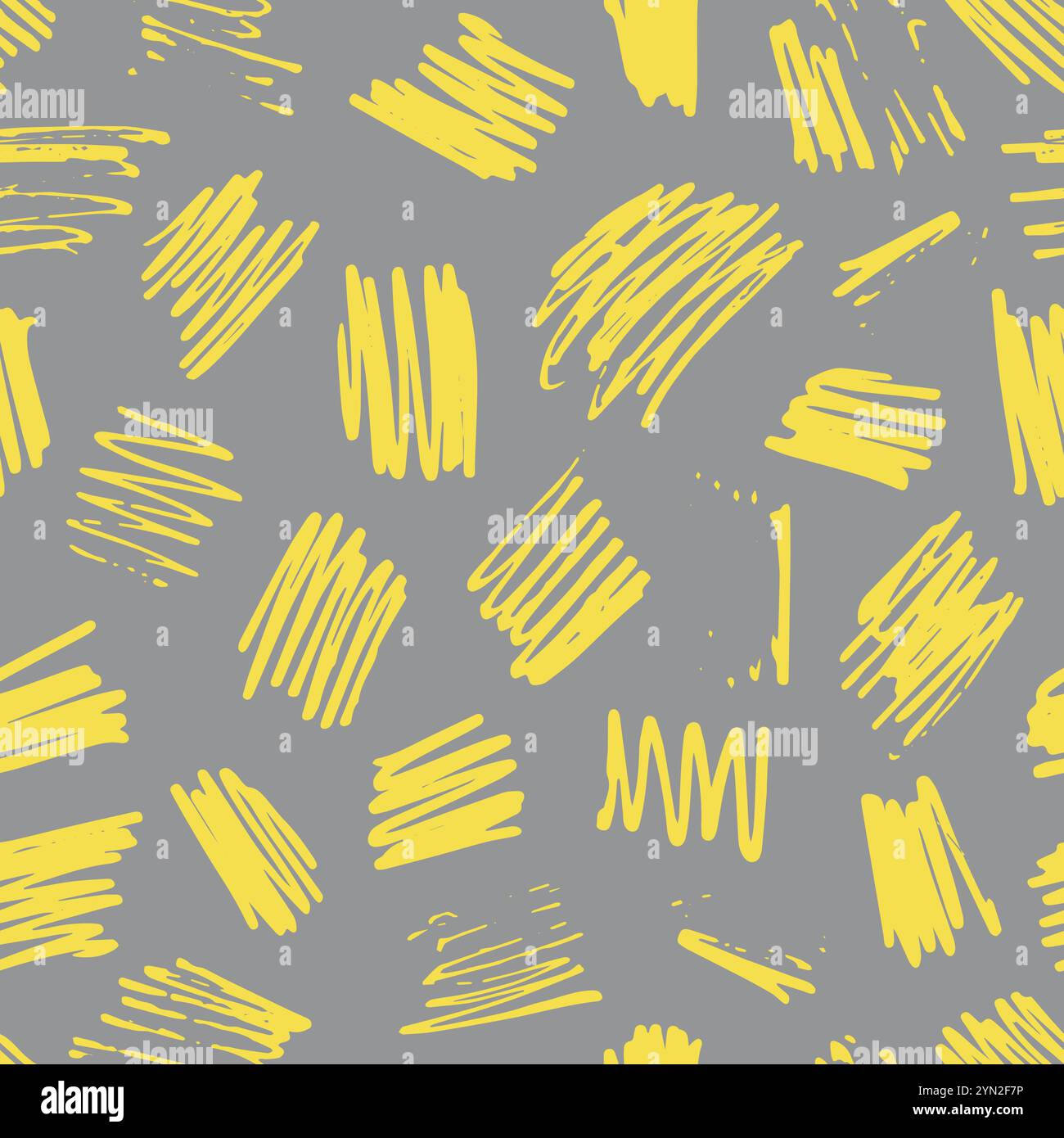 Niedliches quadratisches Muster in Gelb und Grau Stock Vektor