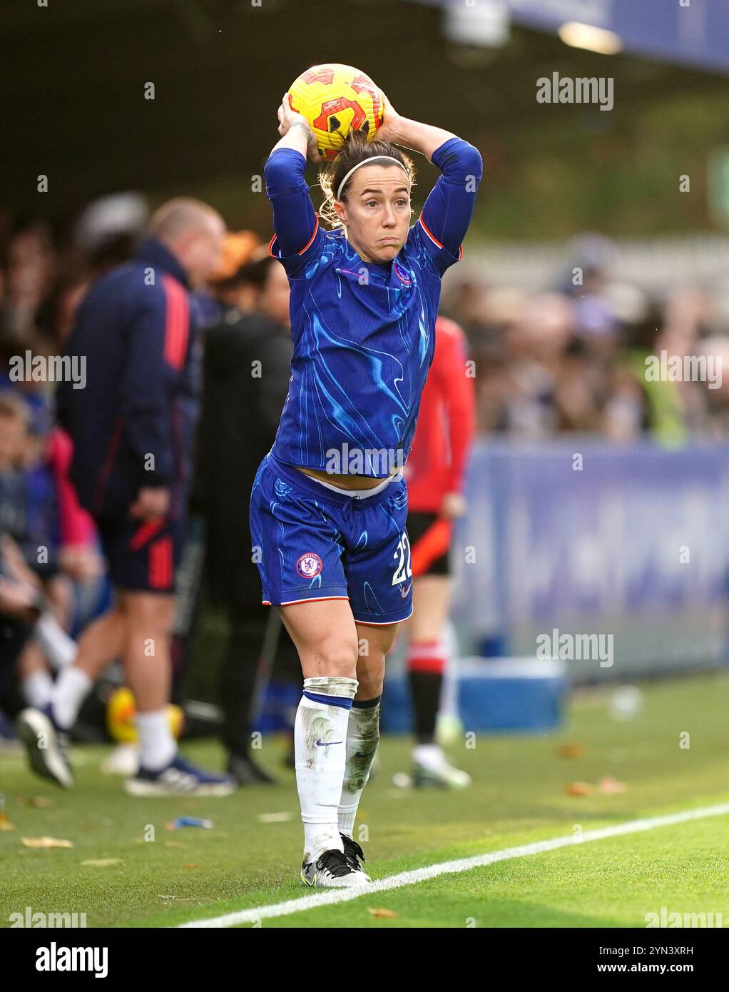 Chelsea's Lucy Bronze während des Spiels der Barclays Women's Super League in Kingsmeadow, London. Bilddatum: Sonntag, 24. November 2024. Stockfoto