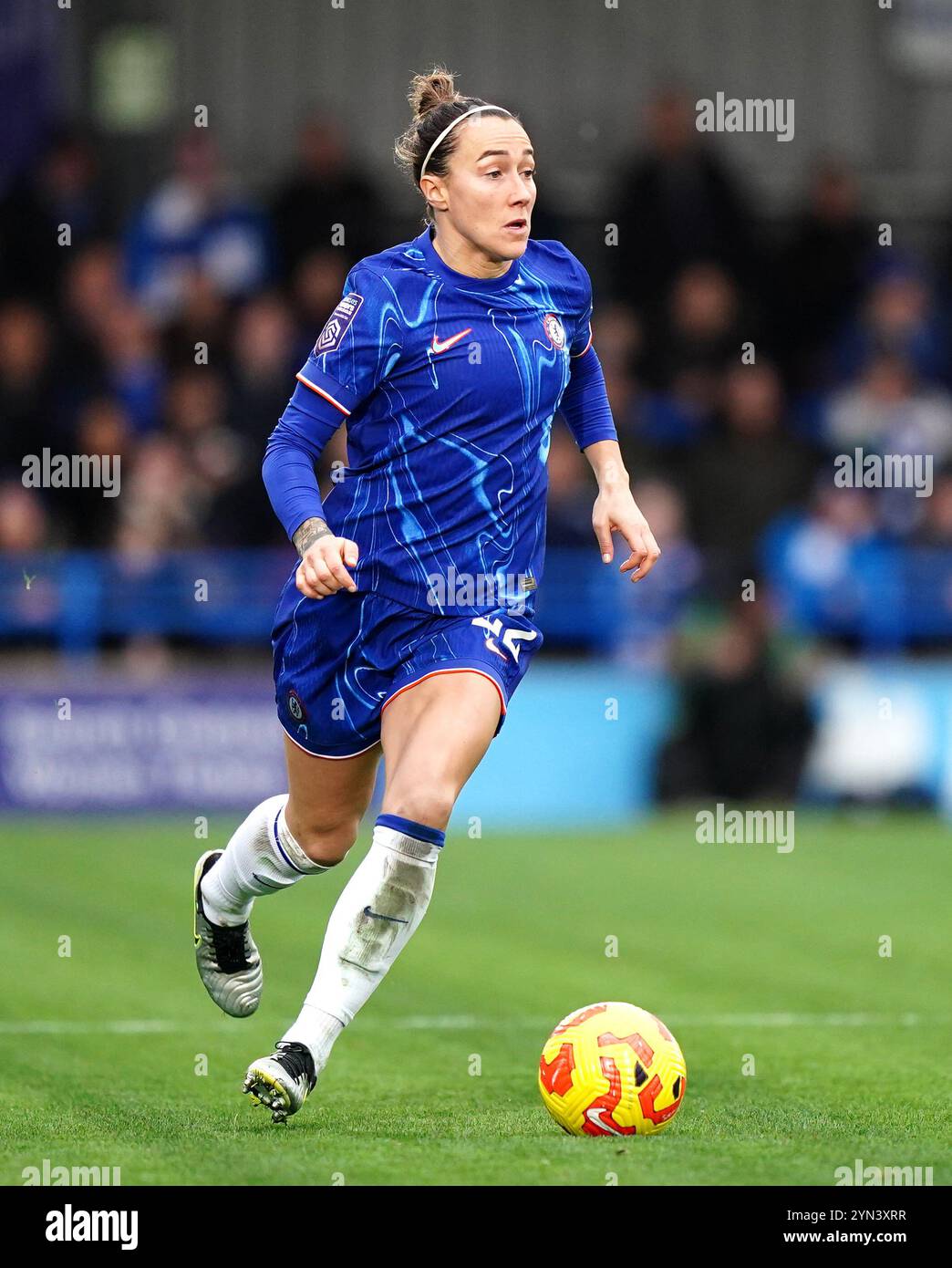 Chelsea's Lucy Bronze während des Spiels der Barclays Women's Super League in Kingsmeadow, London. Bilddatum: Sonntag, 24. November 2024. Stockfoto