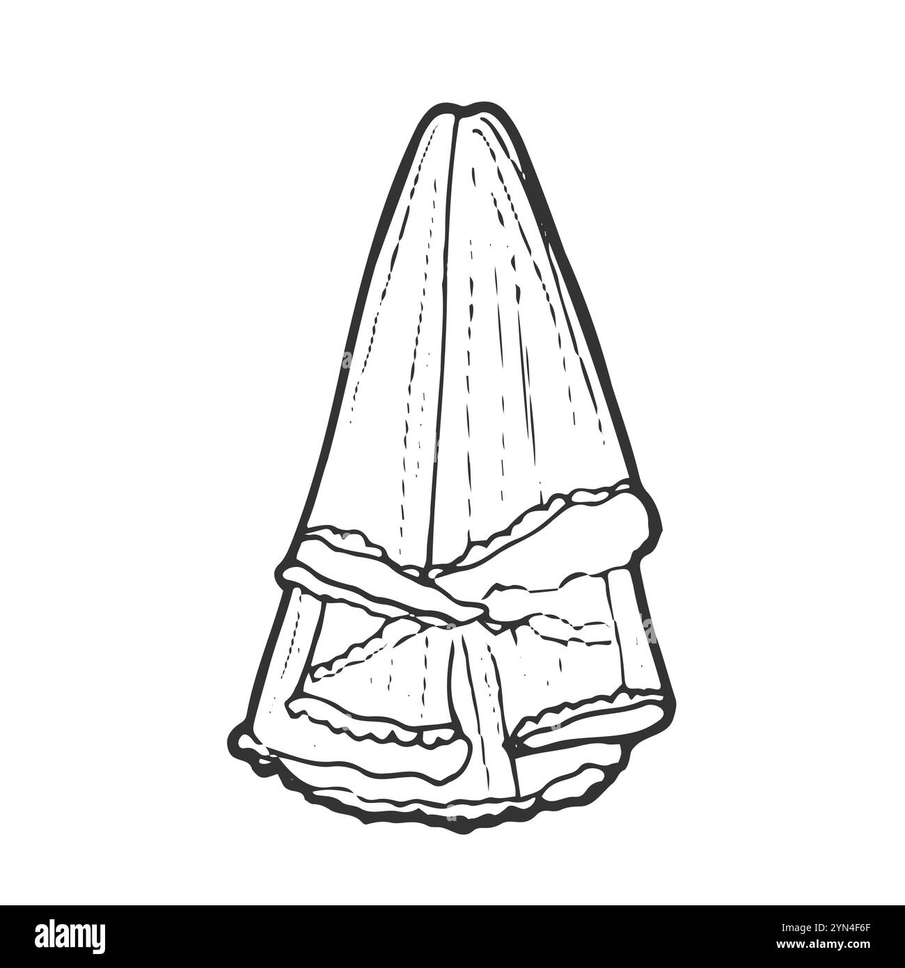 Hochzeit Schleier Doodle Icon. Isoliert auf weiß Stock Vektor
