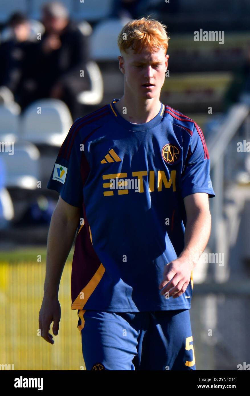 Rom, Italien. November 2024. Lovro Golic von Roma U20 - Roma U20 gegen Genua U20 12. Tag der italienischen Fußballmeisterschaft Primavera 1 im Tre Fontane Stadium am 24. November 2024 Credit: Roberto Bettacchi Photography/Alamy Live News Stockfoto