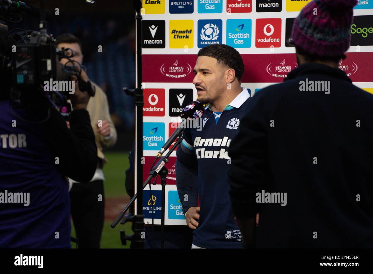 Edinburgh, Großbritannien. November 2024. In Aktion während des Autumn Internationals Rugby-Spiels zwischen Schottland und Australien im Scottish Gas Murrayfield Stadium in Edinburgh, Schottland Credit: Samuel Wardle/Alamy Live News Stockfoto