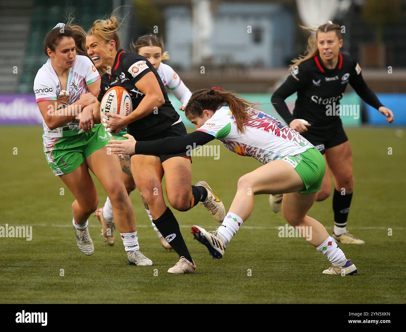 Hendon, North London, Großbritannien. November 2024. Hendon, North London, England, 24. November 2024: Lotte Sharp (11 Sarazenen) im StoneX Stadium in Hendon, North London, England. (Jay Patel/SPP) Credit: SPP Sport Press Photo. /Alamy Live News Stockfoto