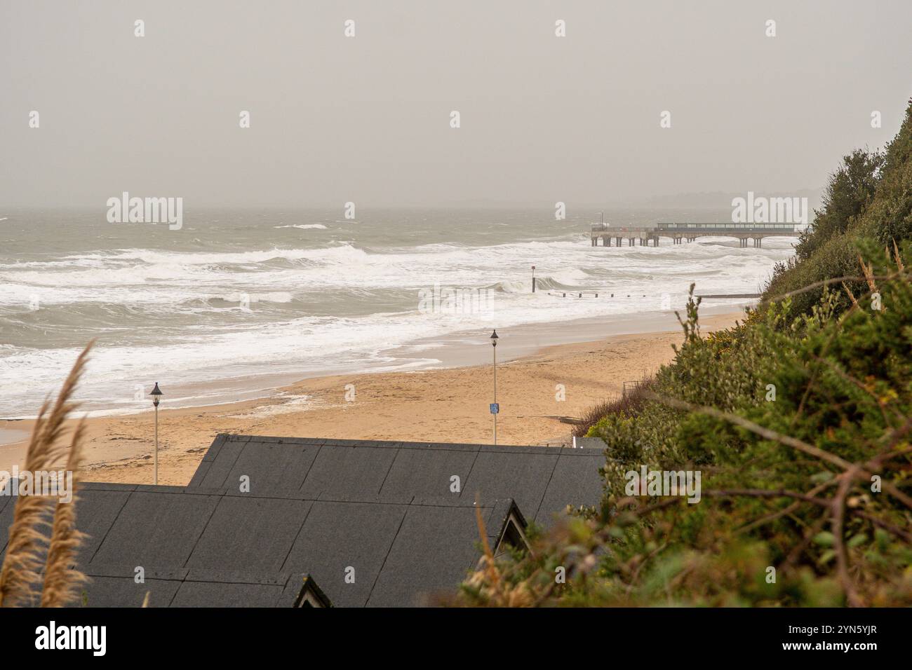 Storm Bert, Boscombe, Dorset, Großbritannien, November 2024 Stockfoto