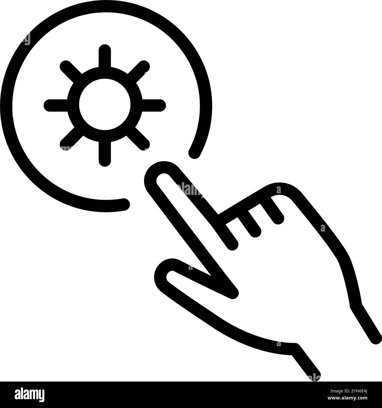 Symbol Für Heizelement. HLK-System, lineares Zeichen. Einfaches Konzept für das Design Ihrer Web-App für Ihr Logo. Vektorkontur, Abbildung. Stock Vektor