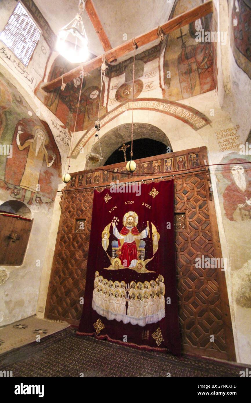 Kloster des heiligen Paulus des Anchoriten von Theben von innen, Ägypten, Afrika Stockfoto