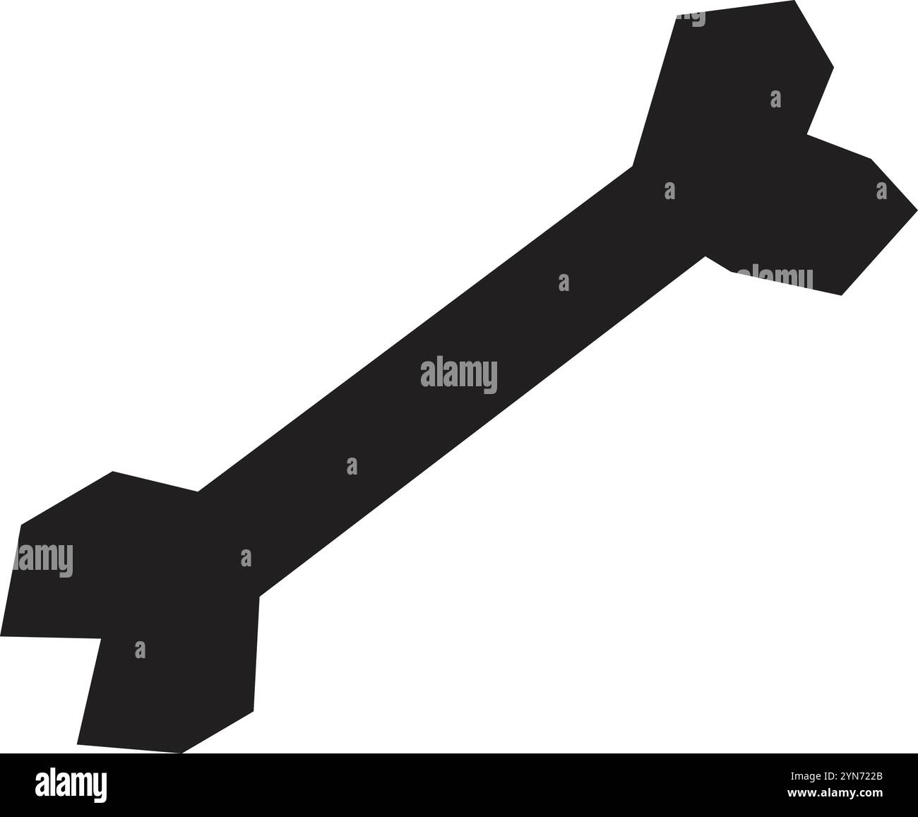 Einfache schwarz-weiße Illustration eines Zeichentrickknochens, die Konzepte wie Hunde, halloween, Piraten oder Anatomie auf weißem Hintergrund darstellt Stock Vektor