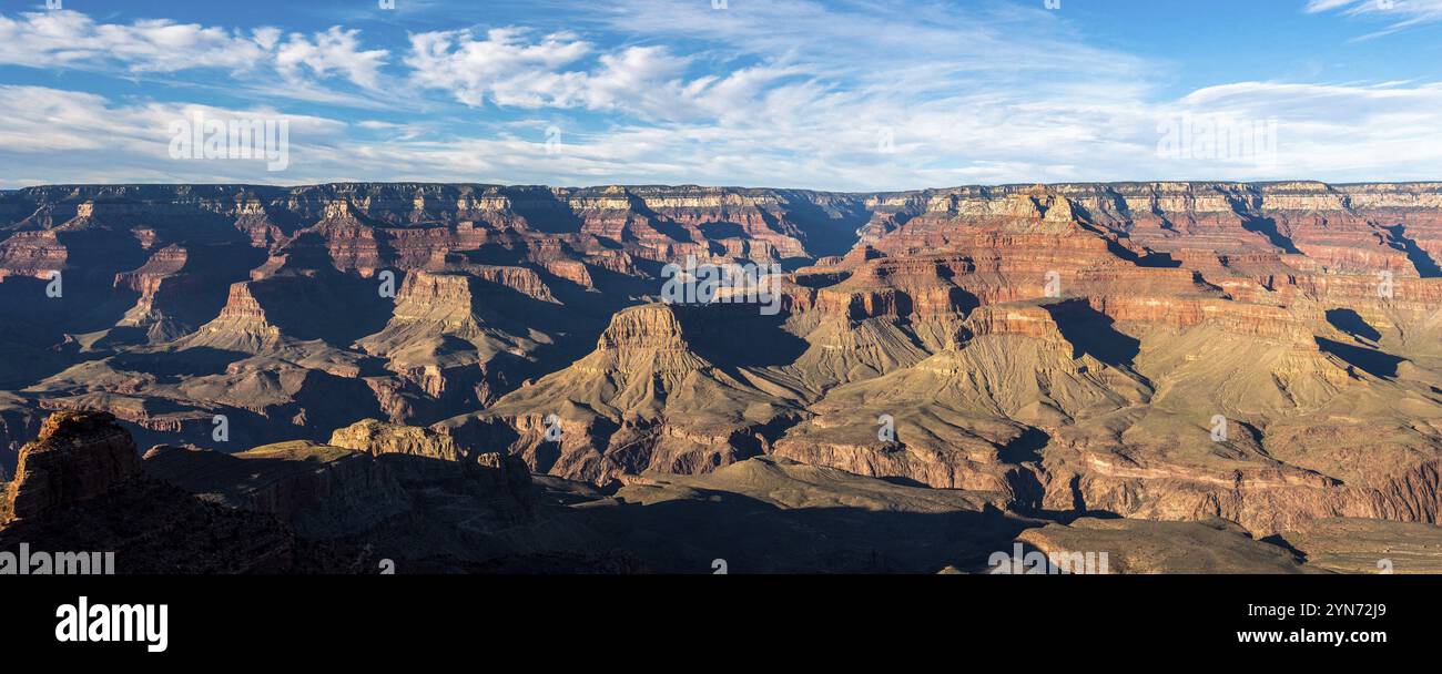 Panoramablick auf den Grand Canyon vom South Kaibab Trail, Arizona, USA, Nordamerika Stockfoto