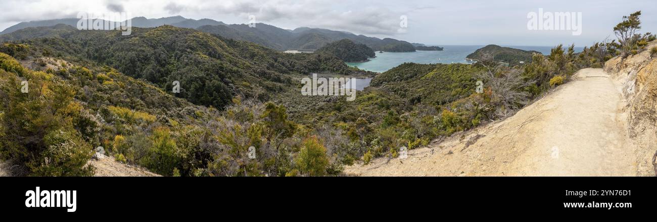 Wandern im berühmten Abel Tasman National Park, Südinsel Neuseelands Stockfoto