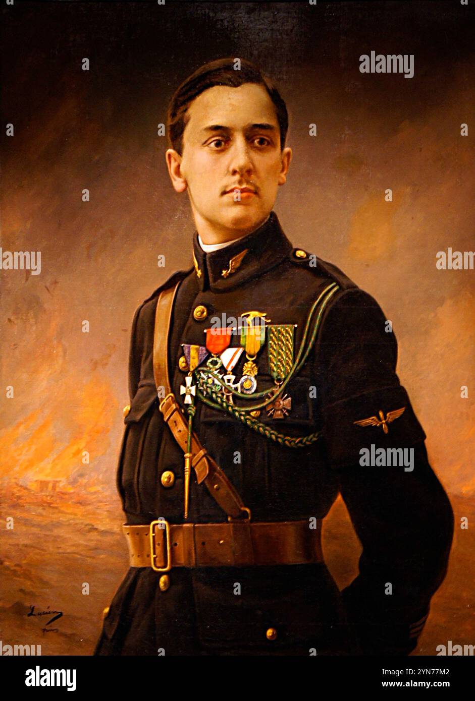 Georges Guynemer (1894–1917) erster französischer Kampfflugzeuge aus dem Ersten Weltkrieg Stockfoto