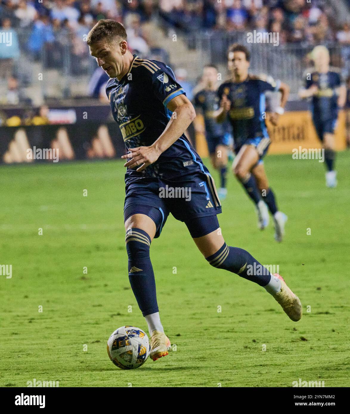 CHESTER, PA, USA - 22. SEPTEMBER 2024: MLS-Spiel zwischen Philadelphia Union und D.C. United im Subaru Park. ***NUR REDAKTIONELLE VERWENDUNG*** Stockfoto