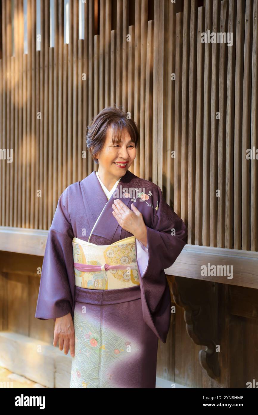 Frau im kimono Stockfoto