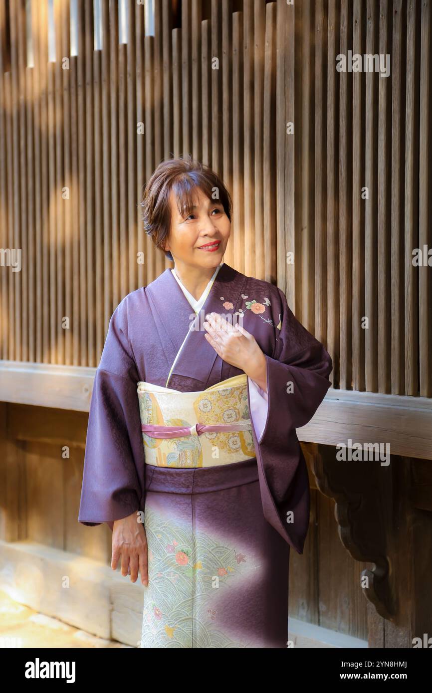 Frau im kimono Stockfoto