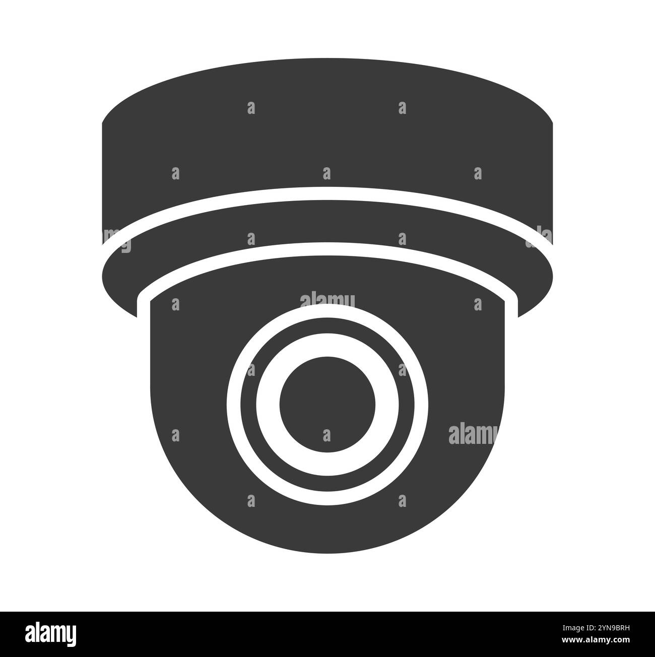 Symbol für CCTV-Überwachungskamera. Symbol für verwendete Sicherheitskameras. Fest installiertes CCTV-Kamera-Logo. Vektorabbildungsbild. Isoliert auf weißem Hintergrund. Stock Vektor