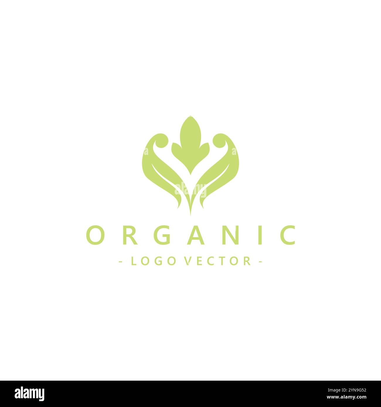 Vektorvorlage mit grünem Blatt-Logo. Symbol für „Nature Growth Leaf“ Stock Vektor