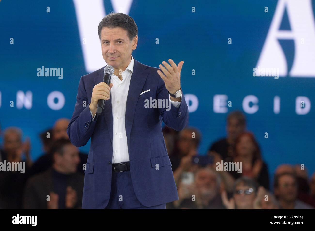 Italien, Rom, 23. November 2024: Giuseppe Conte, Präsident der 5-Sterne-Bewegung, während der 'Nova', konstituierende Versammlung der 5-Sterne-Bewegung, Tag 1 Foto © Stefano Carofei/Sintesi/Alamy Live News Stockfoto