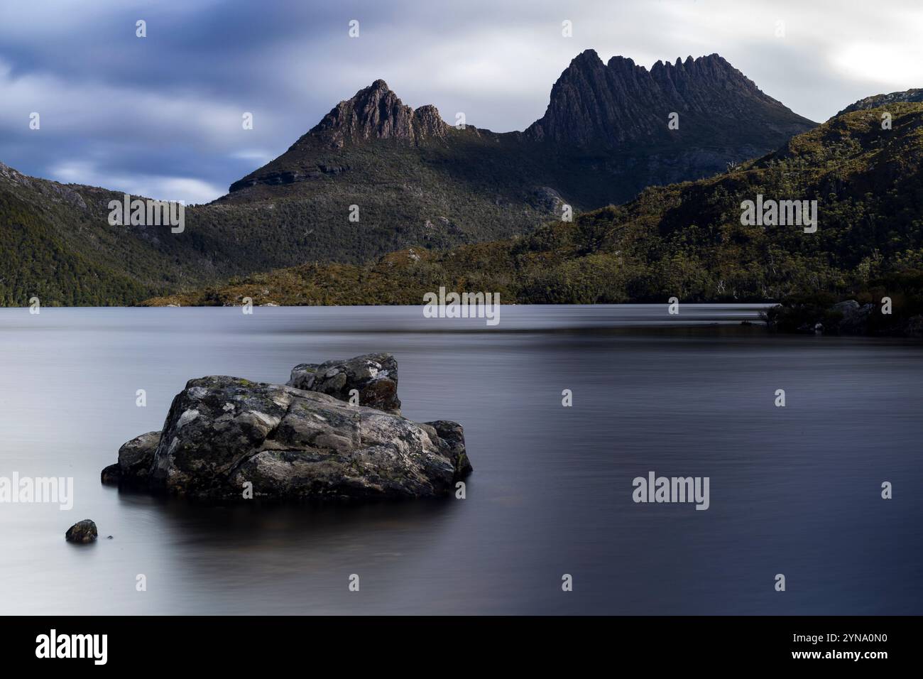 Cradle Mountain und Dove Lake in Tasmanien. Stockfoto
