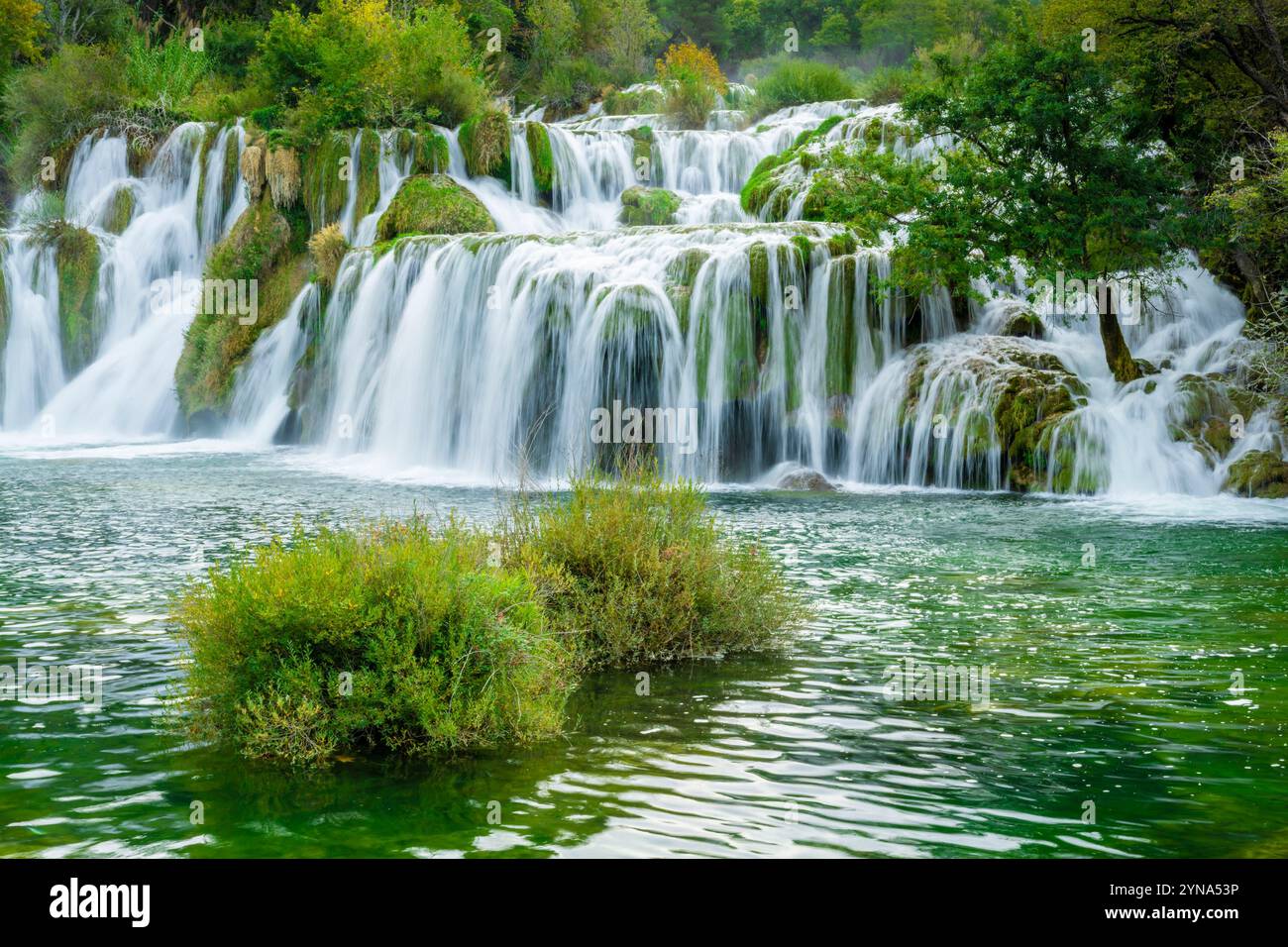 Kroatien, Nationalpark Plitvicer Seen und Wasserfälle, UNESCO-Weltkulturerbe Stockfoto