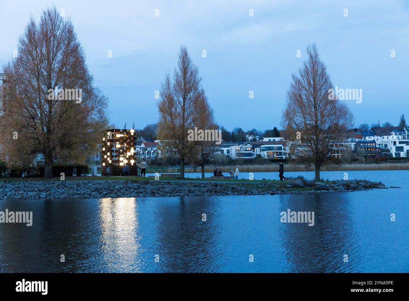 gedenkstätte für Zwangsarbeiter auf der Kulturinsel am Phönixsee im Stadtteil Hoerde in Dortmund, Nordrhein-Westfalen. Sie ist dazu bestimmt Stockfoto