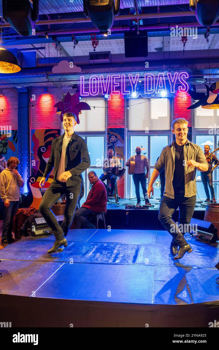 Irland, Provinz Leinster, Dublin, Guiness Storehouse, Brauereimuseum, irische Tanzshow, Stepdance Stockfoto
