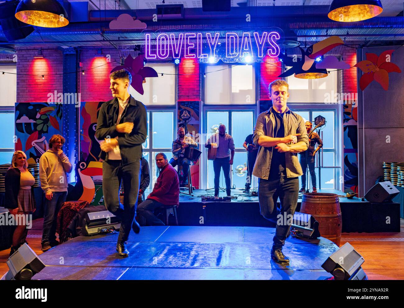 Irland, Provinz Leinster, Dublin, Guiness Storehouse, Brauereimuseum, irische Tanzshow, Stepdance Stockfoto