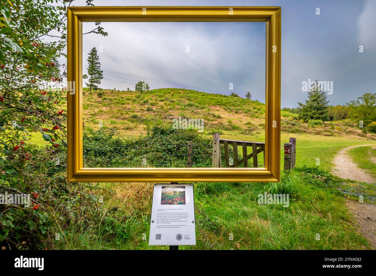 Dänemark, Fionie, Fåborg, UNESCO-Weltgeopark des Südfionie Archipels, Theaterspaziergang „unter dem Eis“, der das Erbe der letzten Eiszeit erklärt, das noch immer in der Landschaft zu sehen ist, während Sie von der Stadt aus starten. Stockfoto