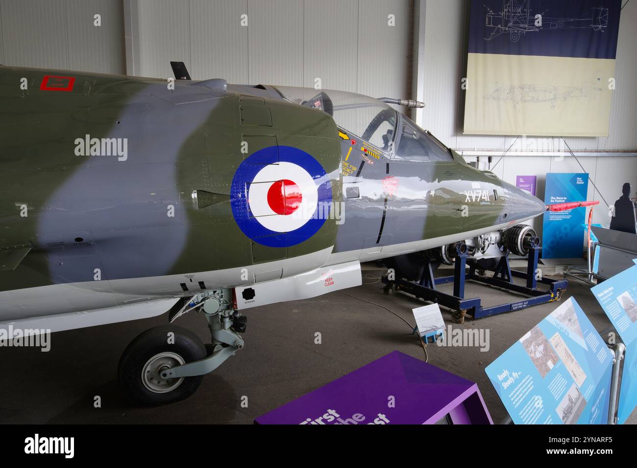 Hawker, Siddeley, Harrier, GR1, XV741, Dailey Mail, Transatlantic Air Race, Brooklands, Museum. Stockfoto