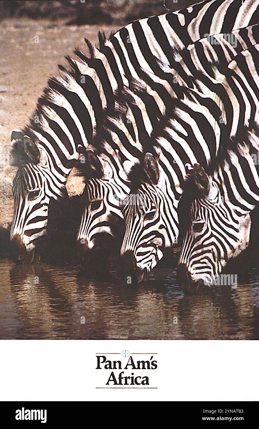 Pan-am's Africa Travel Poster Stockfoto