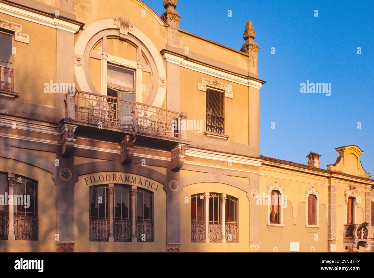 Italien, Lombardei, Treviglio, Teatro Filodrammatici Theater von Carlo Bedolini aus dem Jahr 1905 Stockfoto